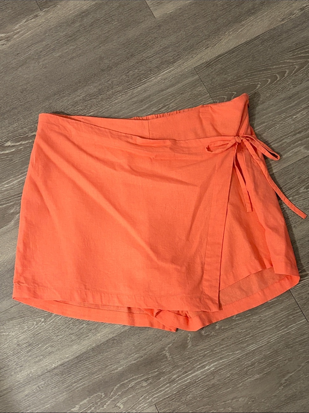 Eloquii Coral Wrap Skort with Side Tie